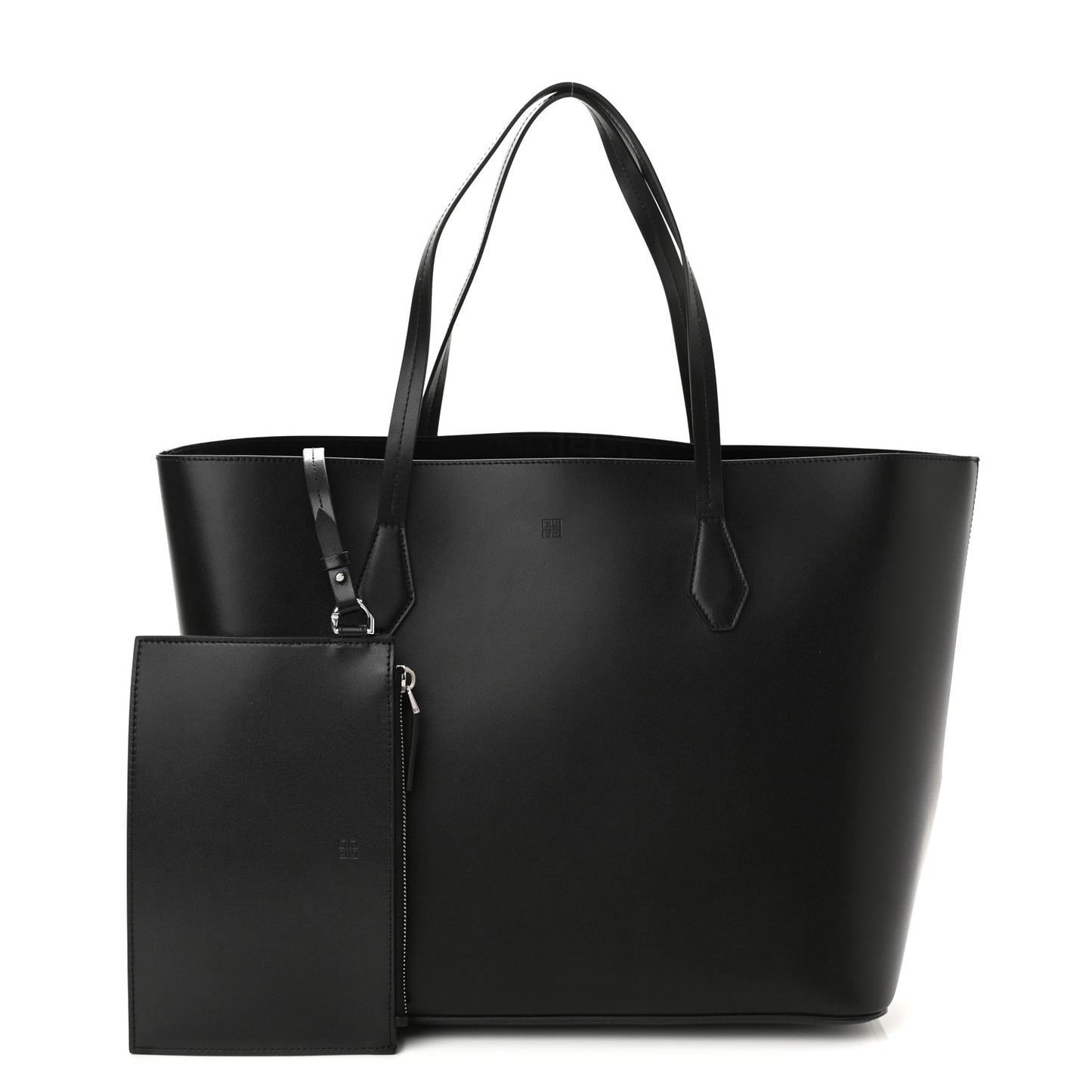 Smooth Calfskin Wing Shopping Bag Black