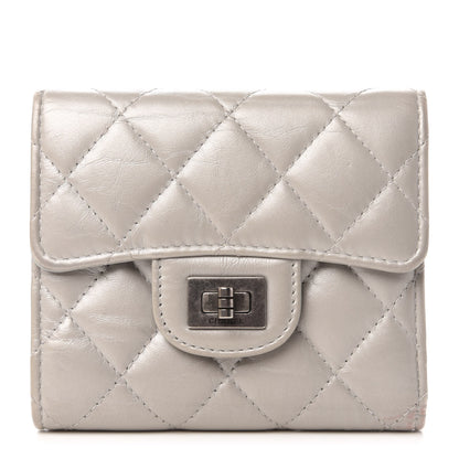 Chanel Aged Calfskin Quilted Reissue Compact Wallet Grey 1 of 11