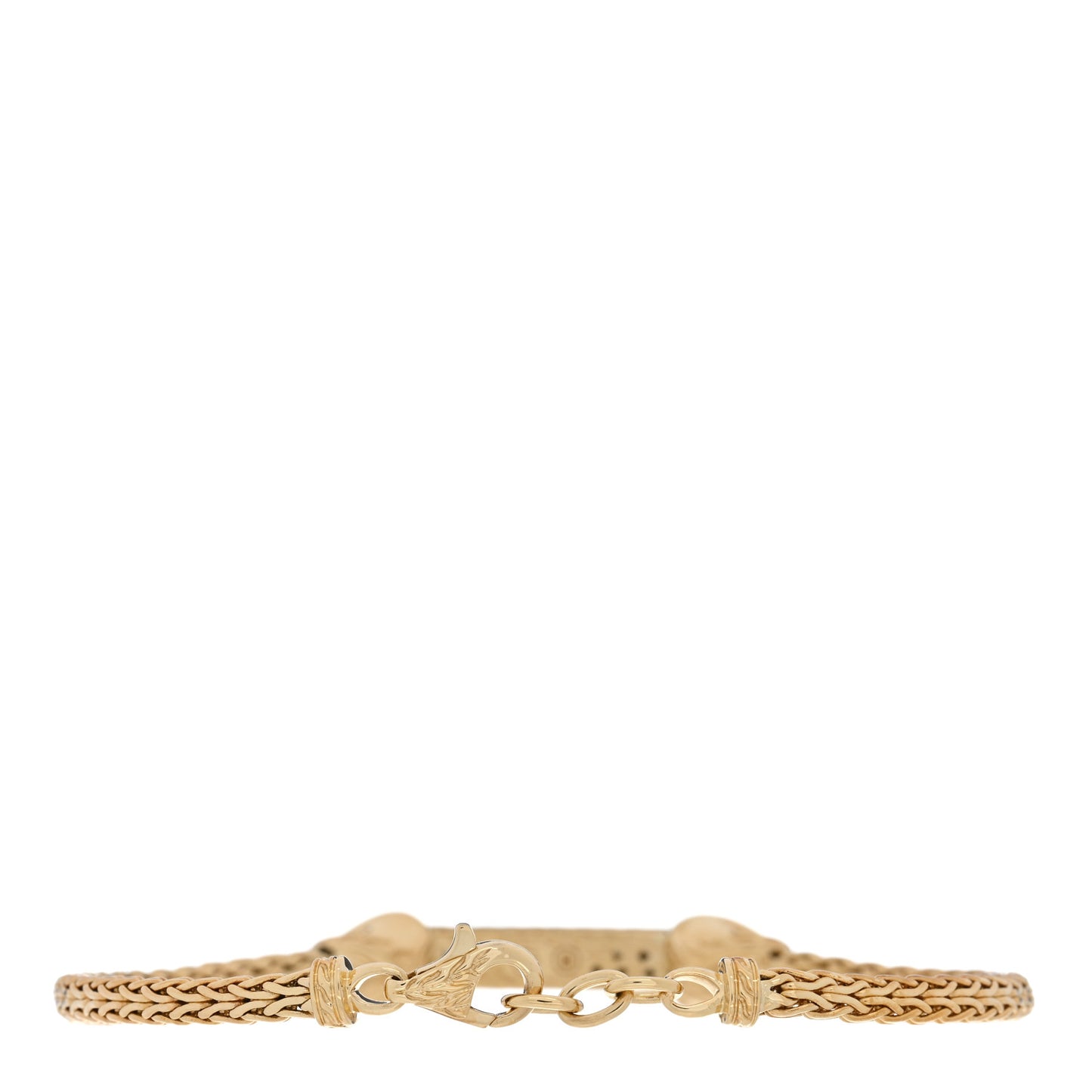 18K Yellow Gold Diamond Asli Classic Chain Link ID Bracelet