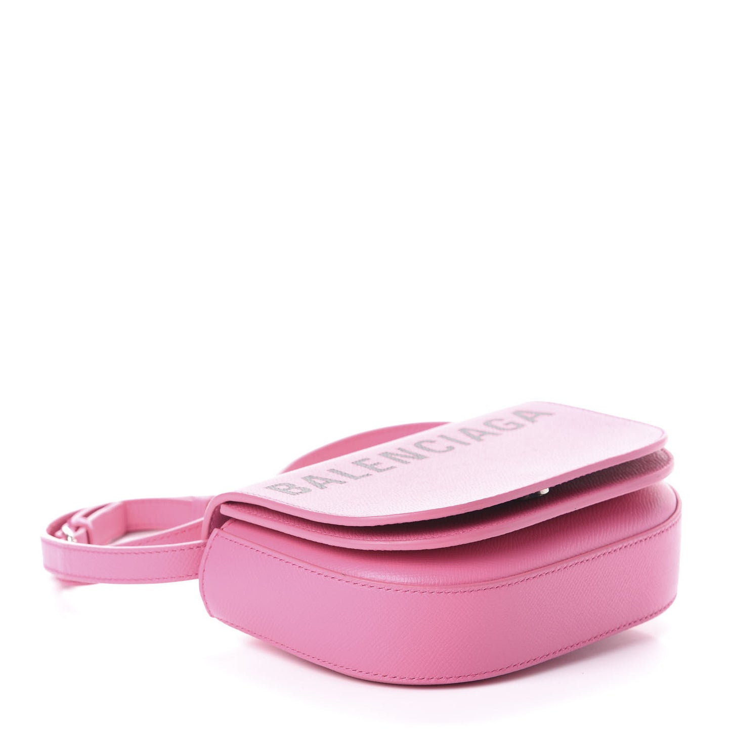 Signature Grained Calfskin Logo Print Ville Day Bag XS Rose Bubblegum Black
