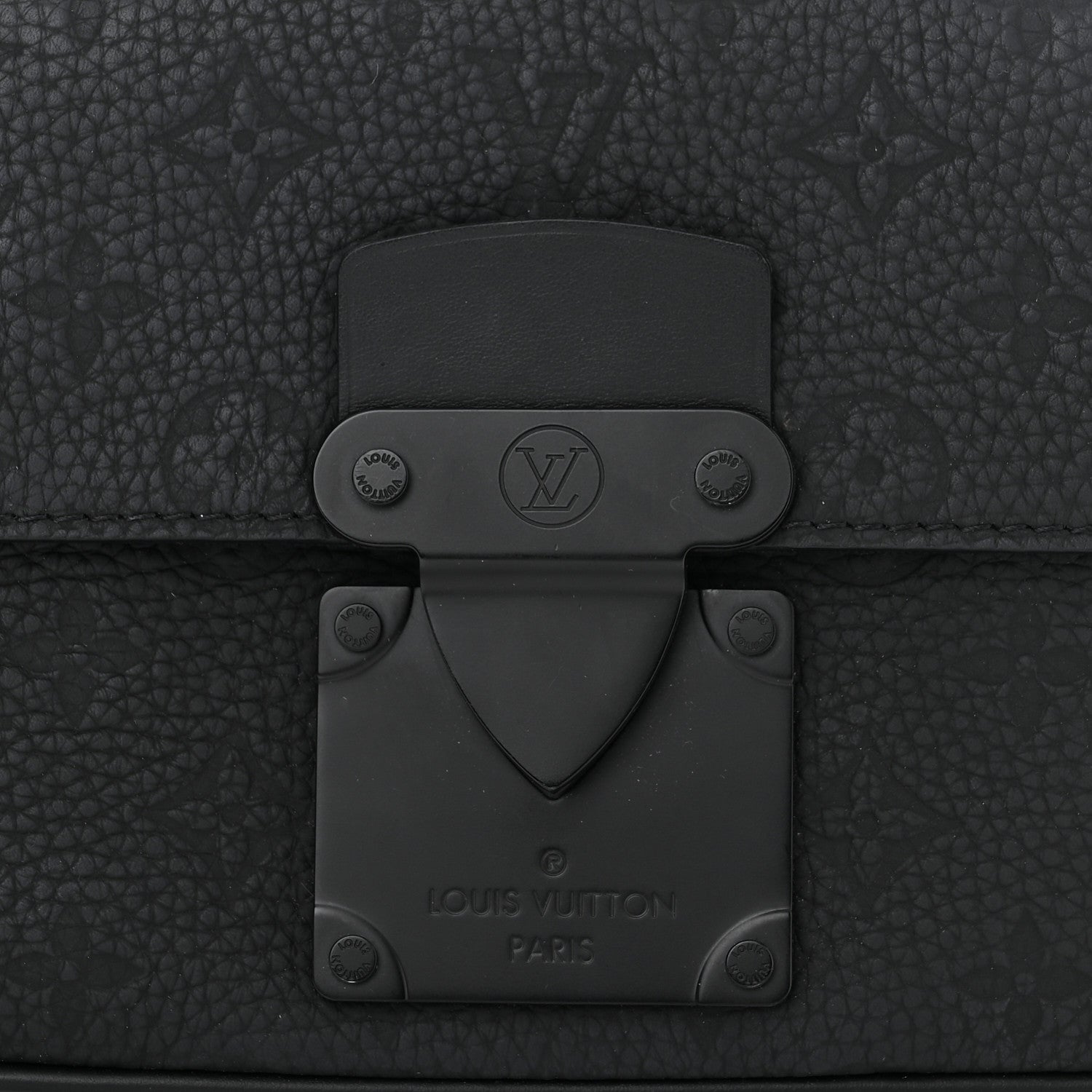 Louis Vuitton Taurillon Monogram S Lock Sling Bag Black 10 of 10