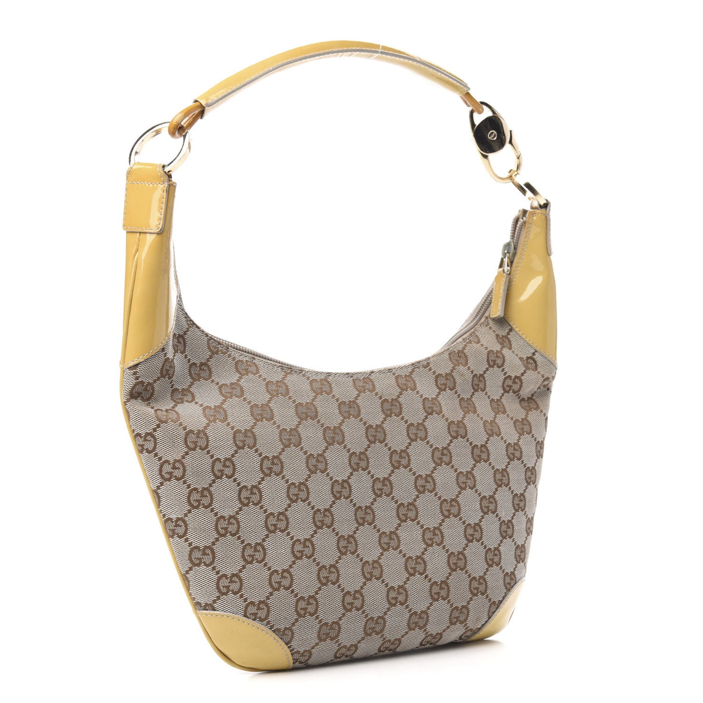 Monogram Patent Small Hobo Yellow