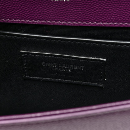 Saint Laurent Grain De Poudre Small Classic Monogram Kate Satchel Amaranto 6 of 8