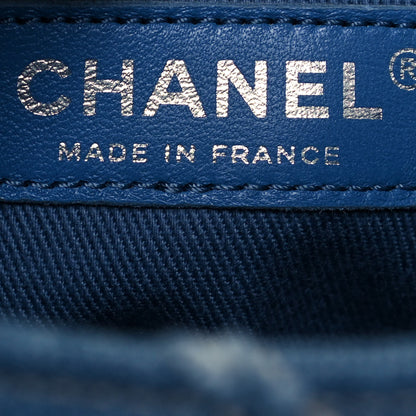 Chanel Denim Quilted Medium Distressed Single Flap Blue 5 of 10
