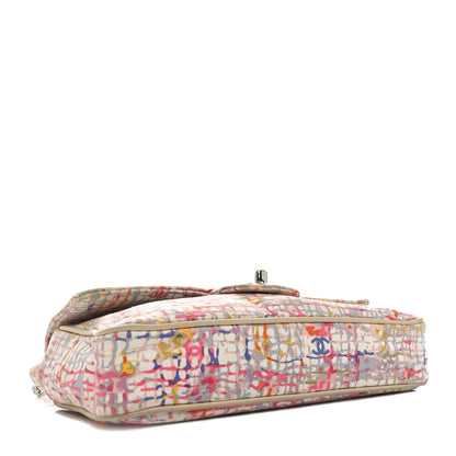 Chanel Canvas Watercolor Tweed Print Clover Small Flap Multicolor 4 of 10