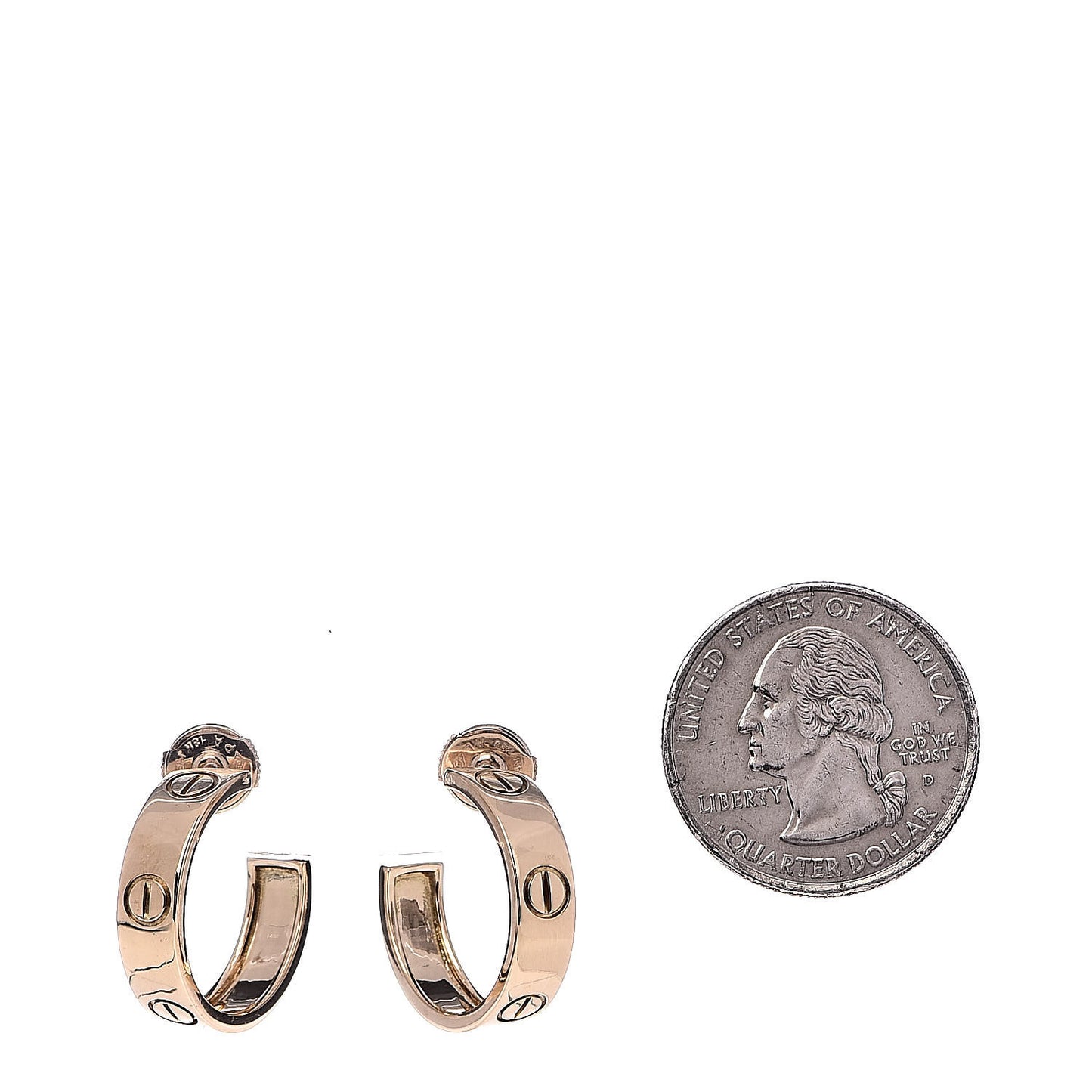 18K Yellow Gold 5.5mm LOVE Hoop Earrings
