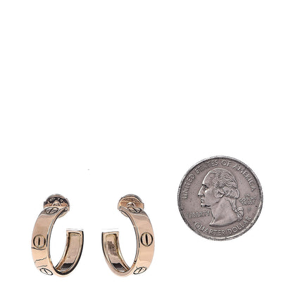 Cartier 18K Yellow Gold 5.5mm LOVE Hoop Earrings 2 of 5