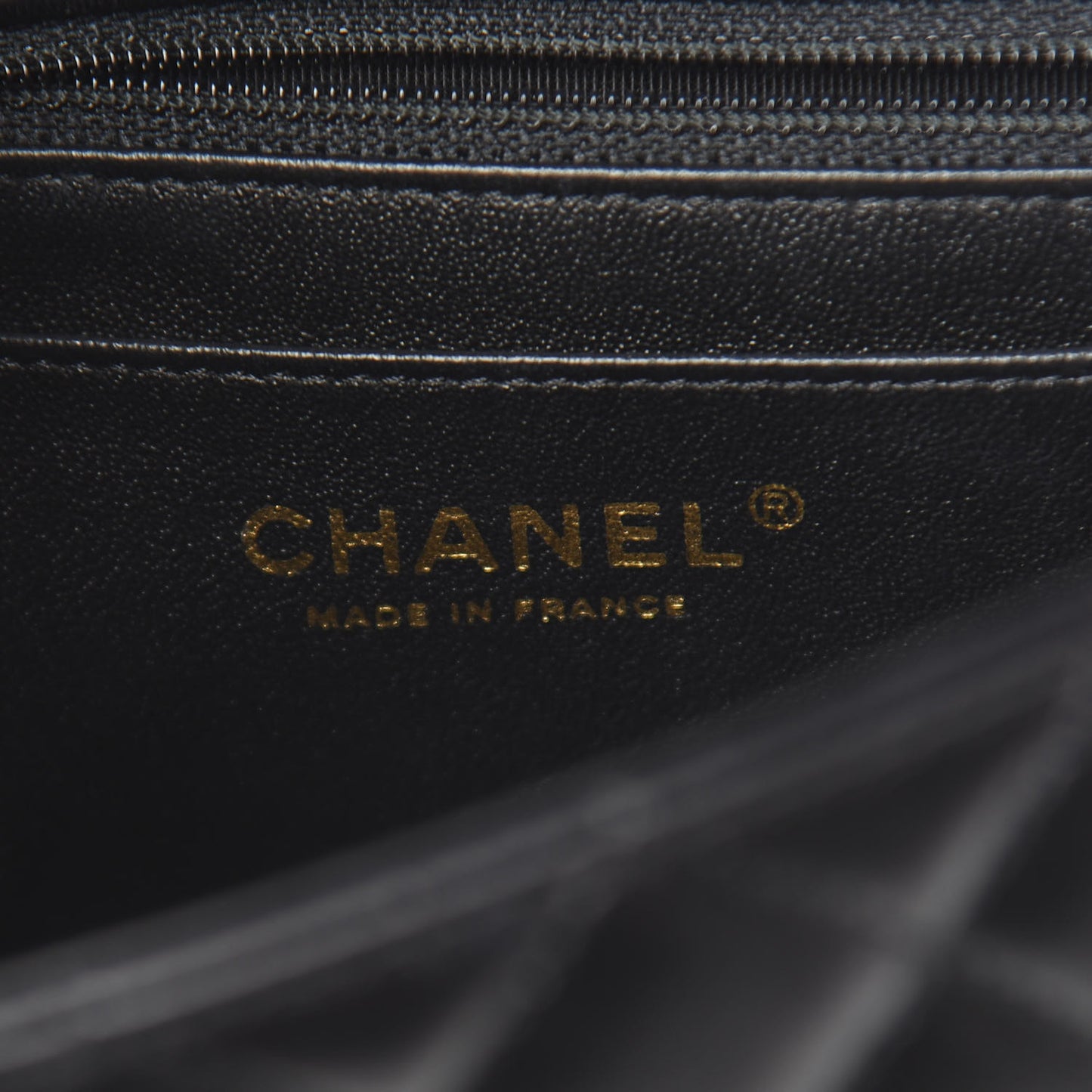 Lambskin Quilted Mini Rectangular Flap Black