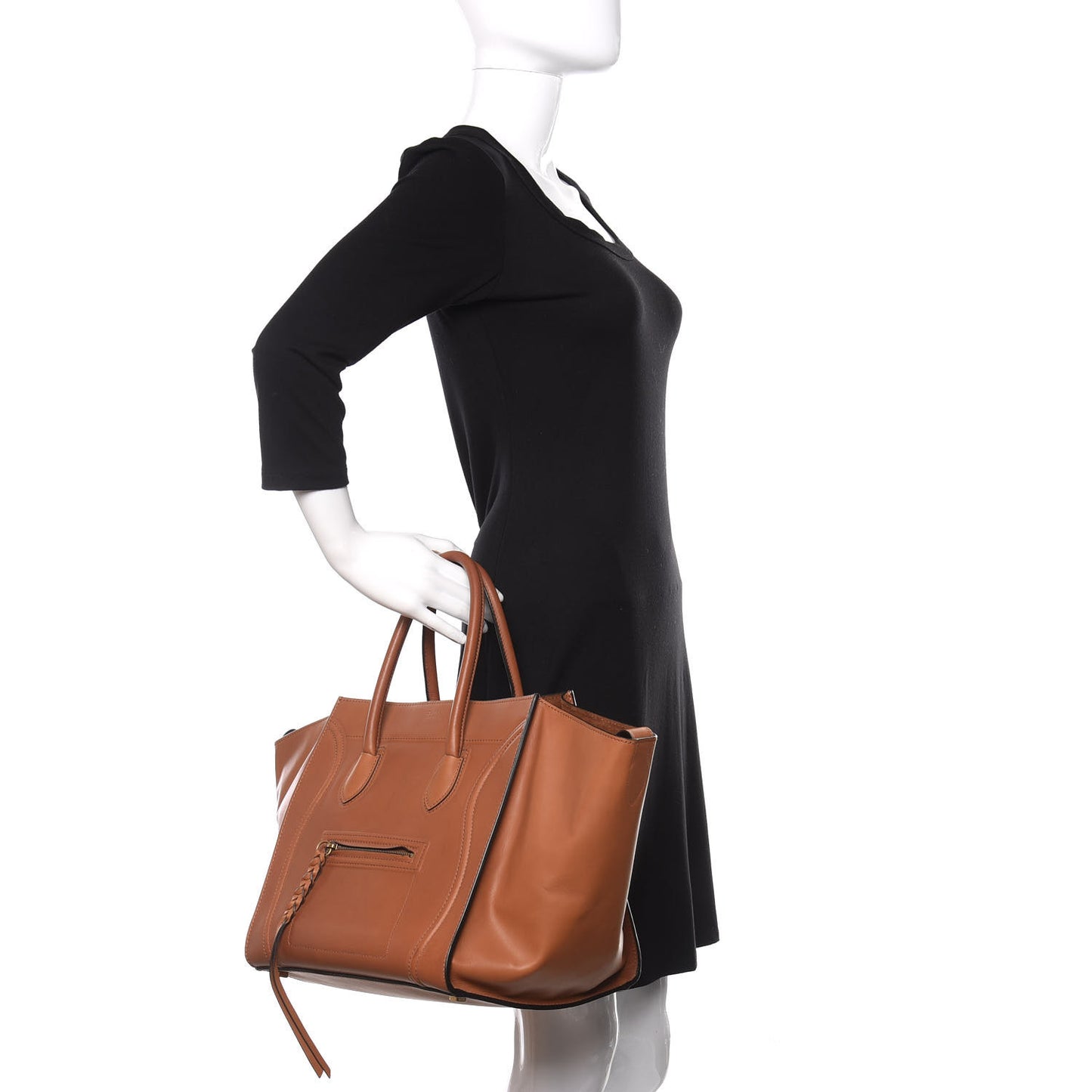 Natural Calfskin Medium Phantom Luggage Tan
