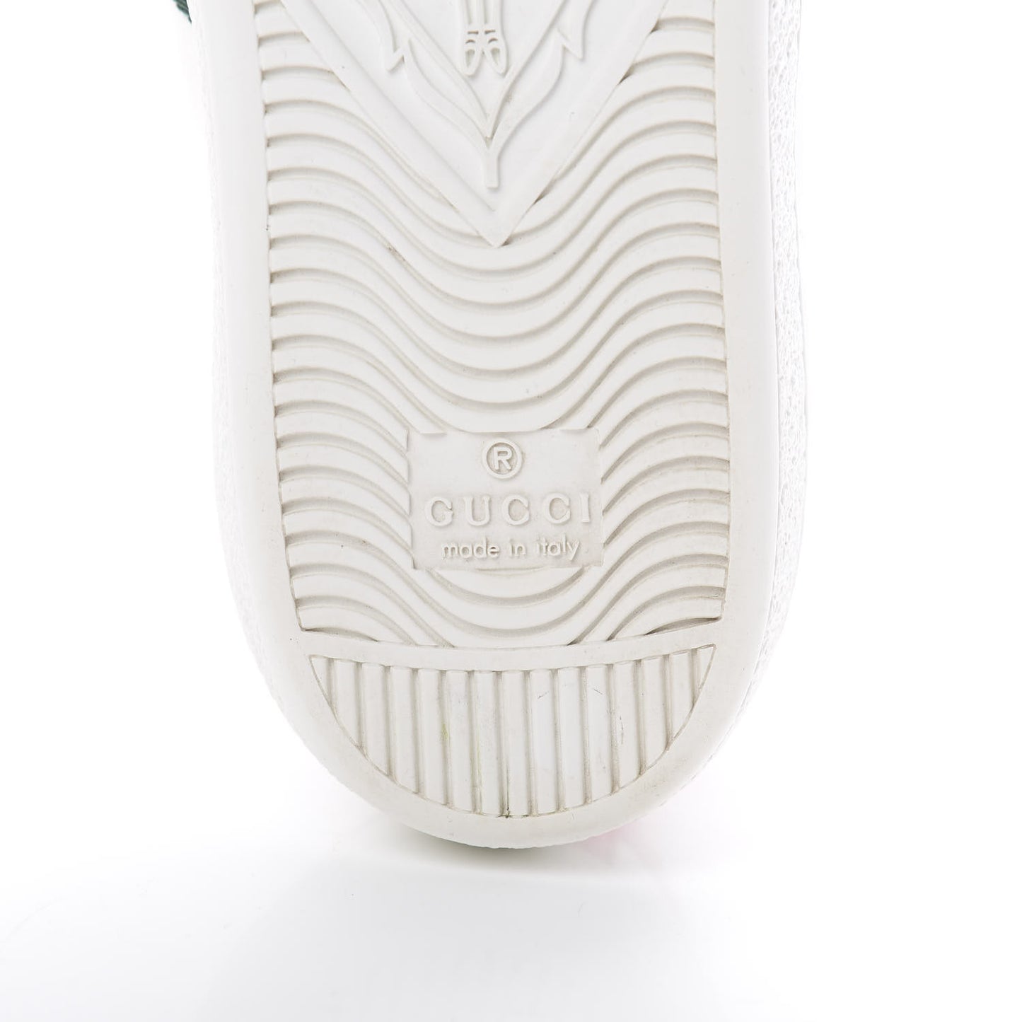 Calfskin Ayers Bee Embroidered Womens Ace Sneakers 37 White Green
