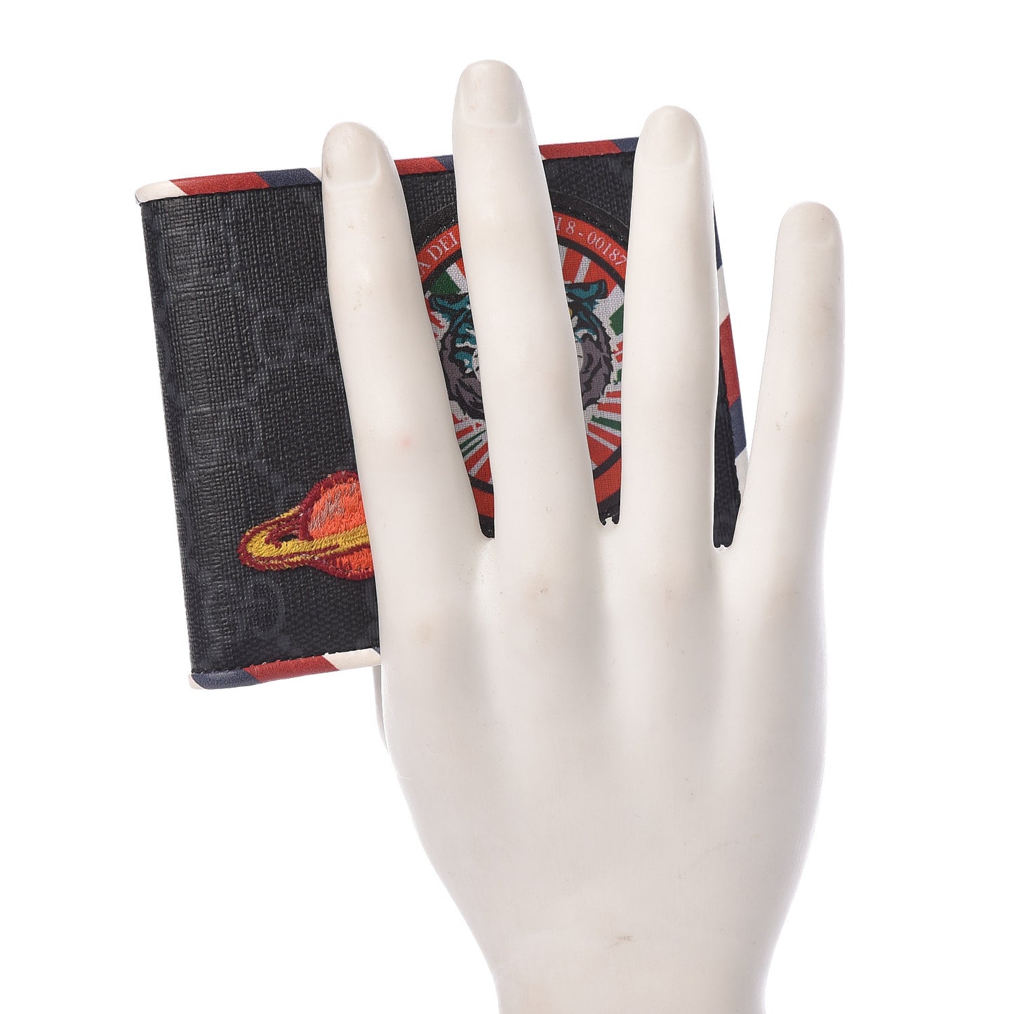 GG Supreme Monogram Night Courrier Bi-Fold Wallet Black Grey