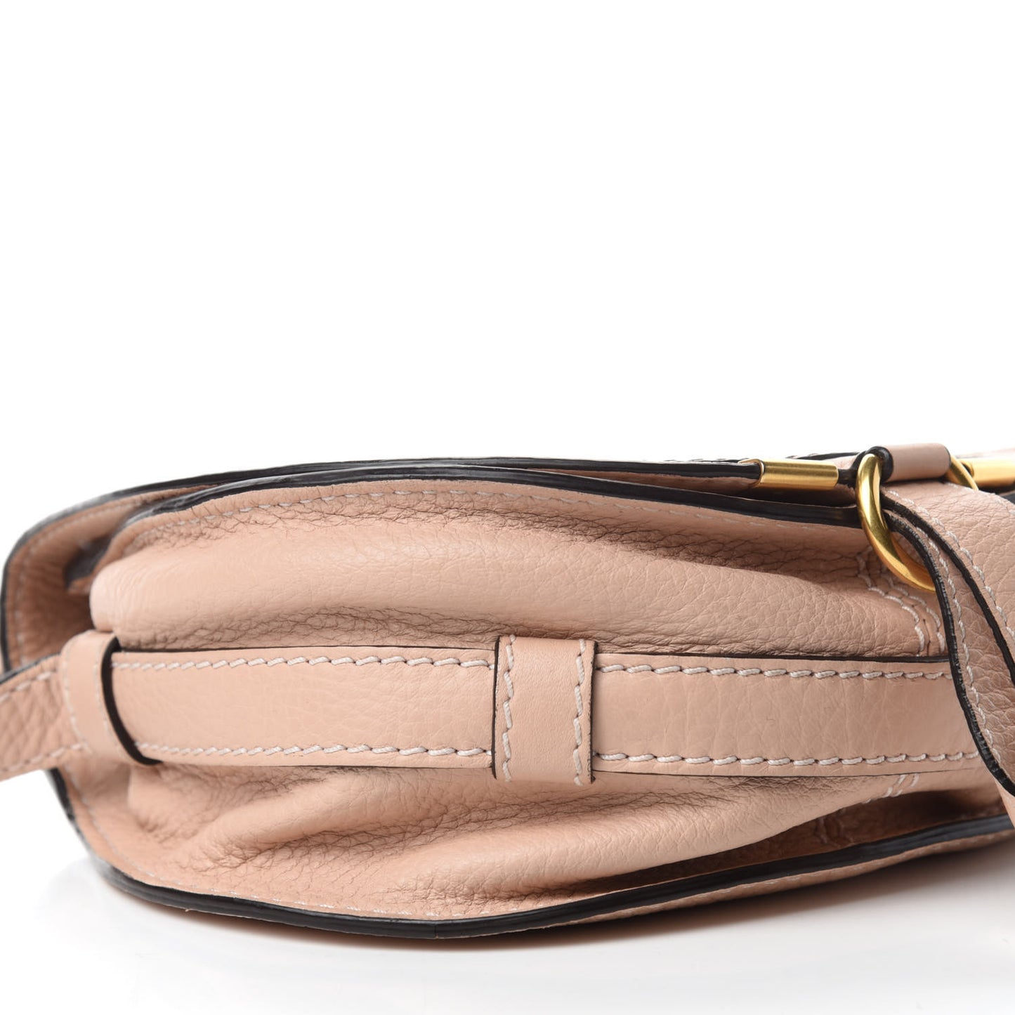 Calfskin Mini Marcie Round Crossbody Bag Blush Nude