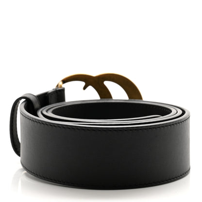 Gucci Textured Calfskin Double G 40mm Belt 95 38 Black 2 of 6