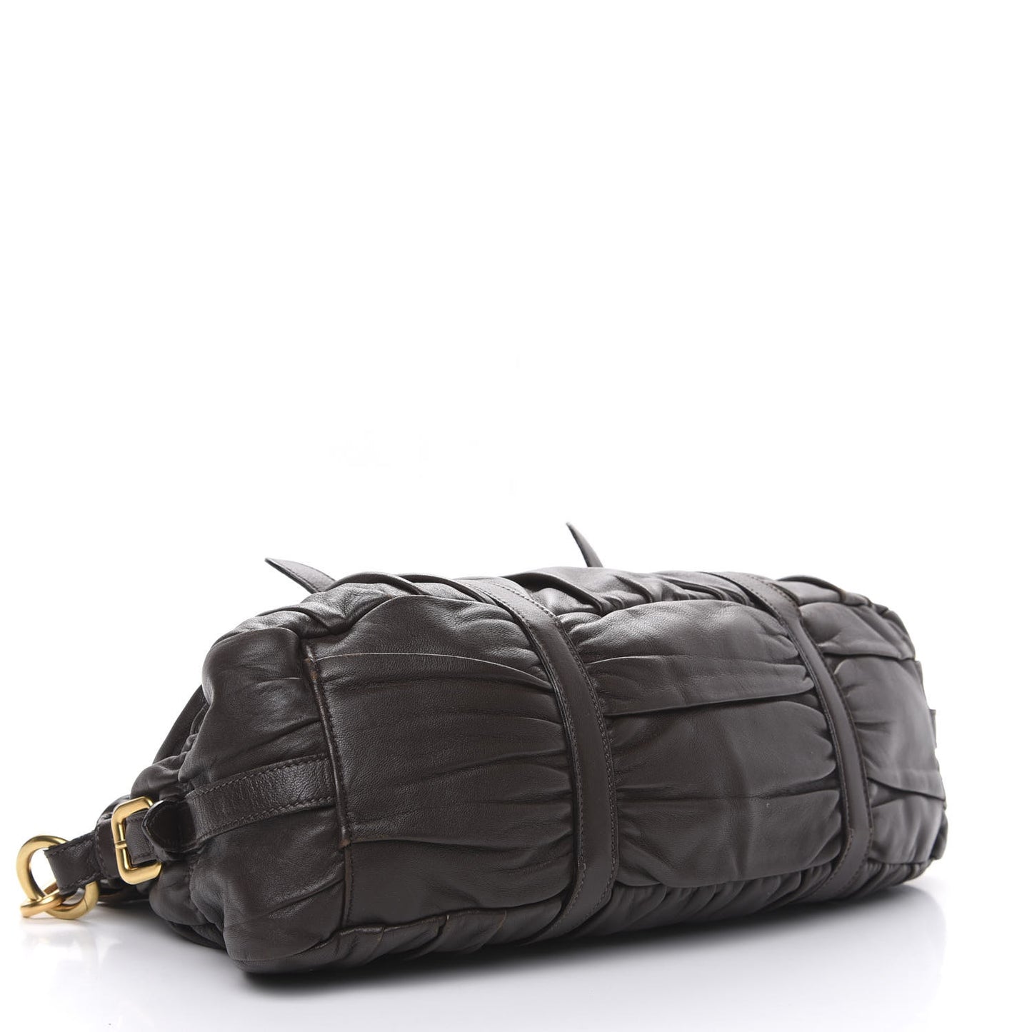 Nappa Gaufre Shopping Satchel Brown