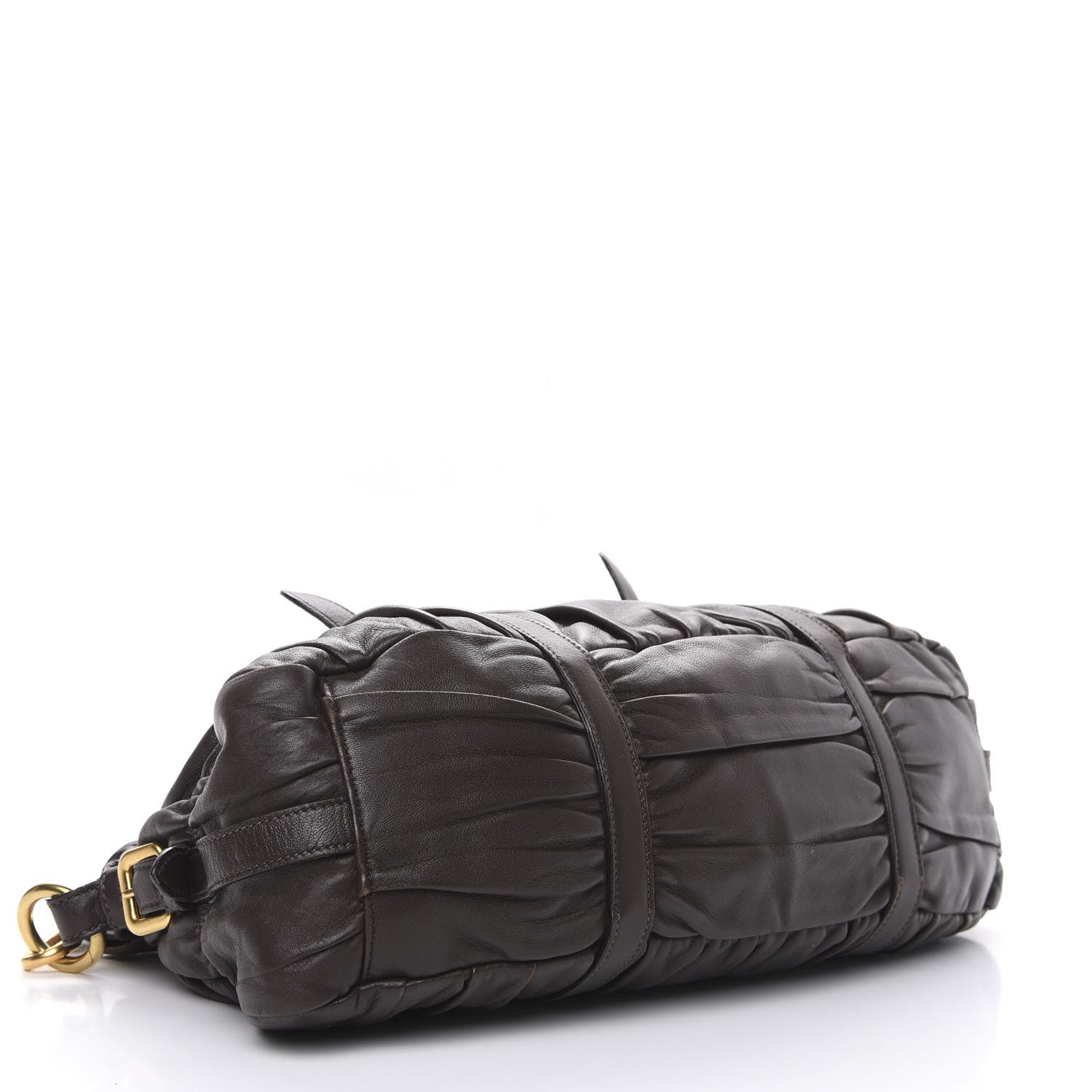 Prada Nappa Gaufre Shopping Satchel Brown 4 of 14