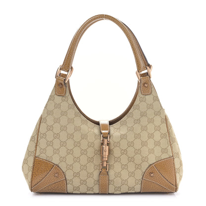 Gucci Monogram Calfskin Large Bardot Shoulder Bag Brown 1 of 9