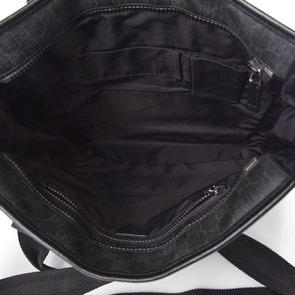 Gucci GG Supreme Monogram Web Handle Vertical Tote Black Grey 5 of 12