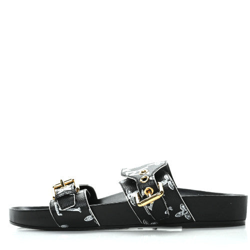 Louis Vuitton Catogram Bom Dia Flat Mule 39 Black White 1 of 8