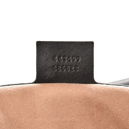 Gucci Calfskin Matelasse GucciGhost Medium GG Marmont Chain Shoulder Bag Black New Acquamarine 7 of 8
