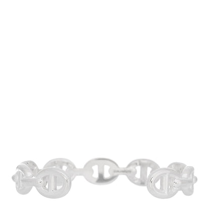 Hermes Sterling Silver MM Chaine d'Ancre Enchainee Cuff Bracelet SH 2 of 4