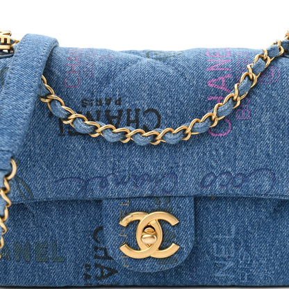 Chanel Denim Quilted Mini Denim Mood Rectangular Flap Blue Multicolor 8 of 10