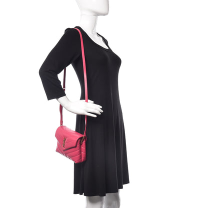 Saint Laurent Calfskin Y Quilted Monogram Toy Loulou Crossbody Bag Freesia 2 of 13