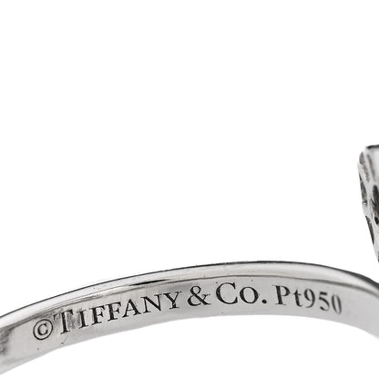 Tiffany Platinum Diamond Bow Ring 45 3.25 4 of 4