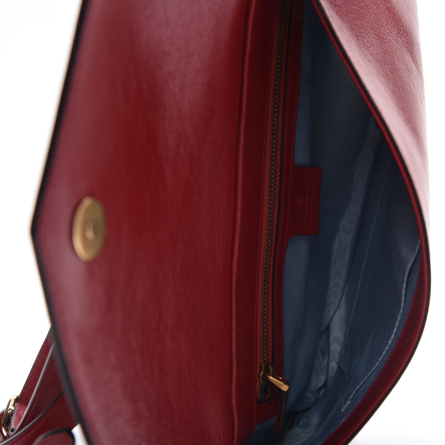 Calfskin Diagonal GG Medium Thiara Double Envelope Shoulder Bag Black Red