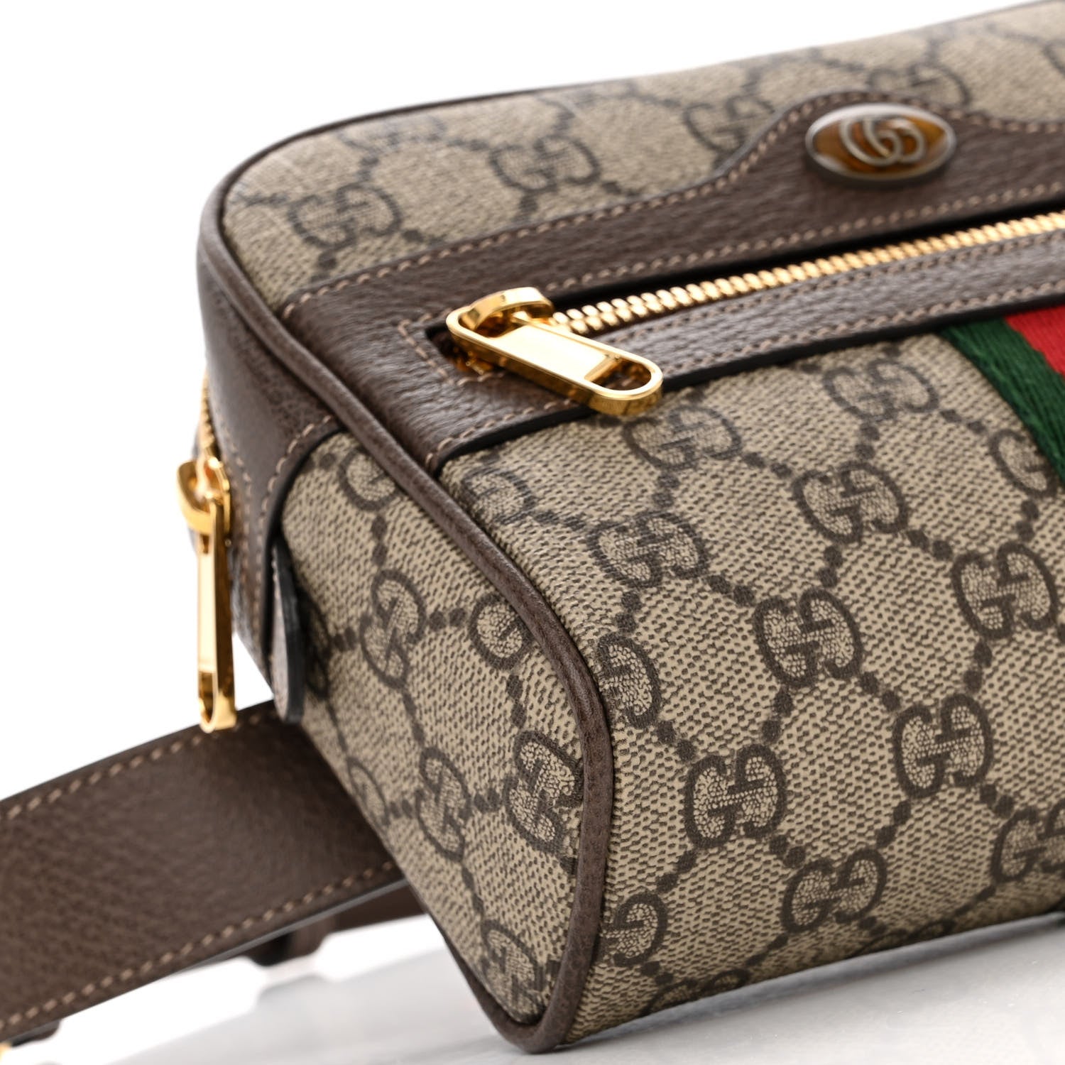 Gucci GG Supreme Monogram Web Small Ophidia Belt Bag 75 30 Dark Brown 9 of 10