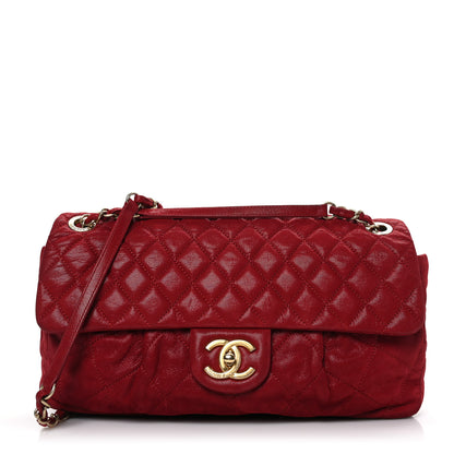 Chanel Iridescent Calfskin Large Chic Quilt Flap Red 1 of 9