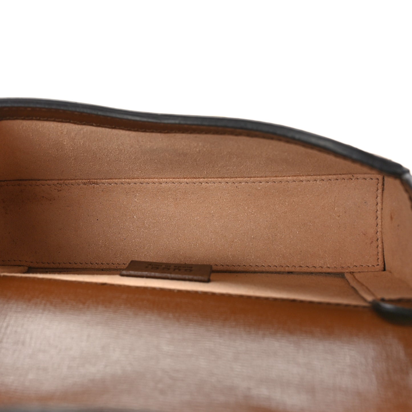 GG Supreme Monogram Mini Horsebit 1955 Shoulder Bag Beige Brown Sugar