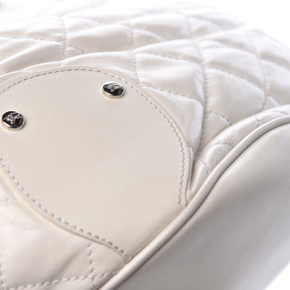 Burberry Calfskin Quilted Bucket Shoulder Bag White 11 of 20