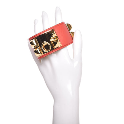 Hermes Epsom Collier de Chien CDC Bracelet L Rose Jaipur 2 of 6
