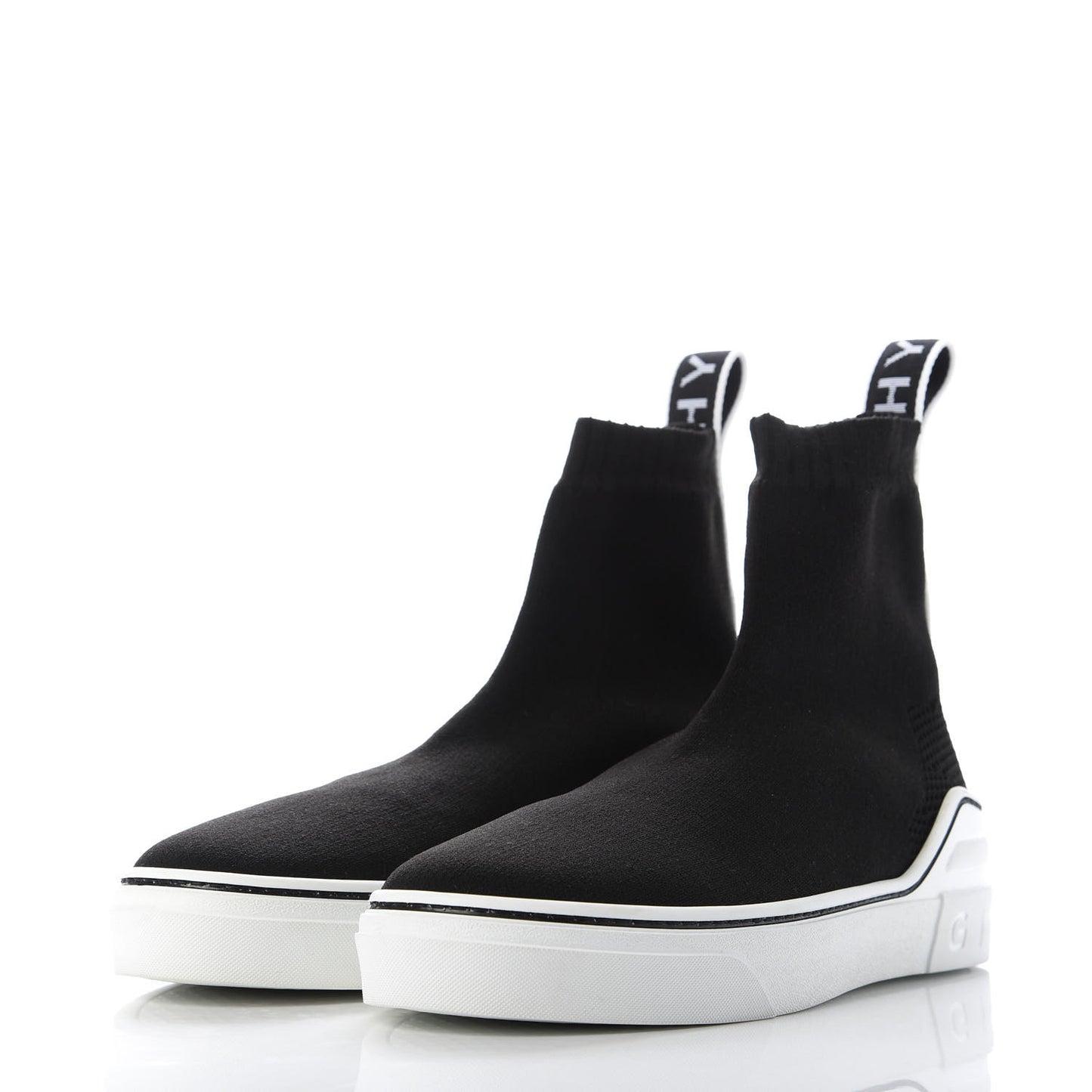 Technical Canvas Knit Womens George V Sock Sneakers 38.5 Black
