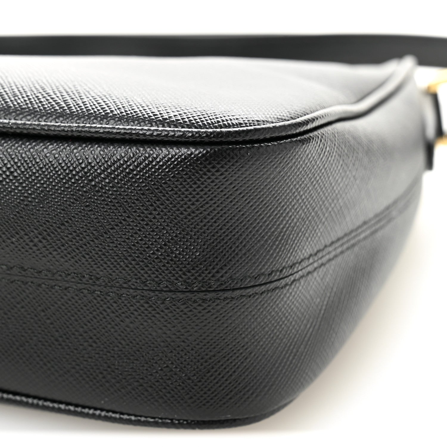 Prada Saffiano Lux Mini Re-Edition Shoulder Bag Black 11 of 11