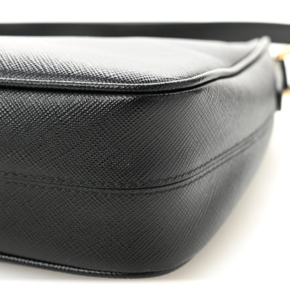 Prada Saffiano Lux Mini Re-Edition Shoulder Bag Black 11 of 11