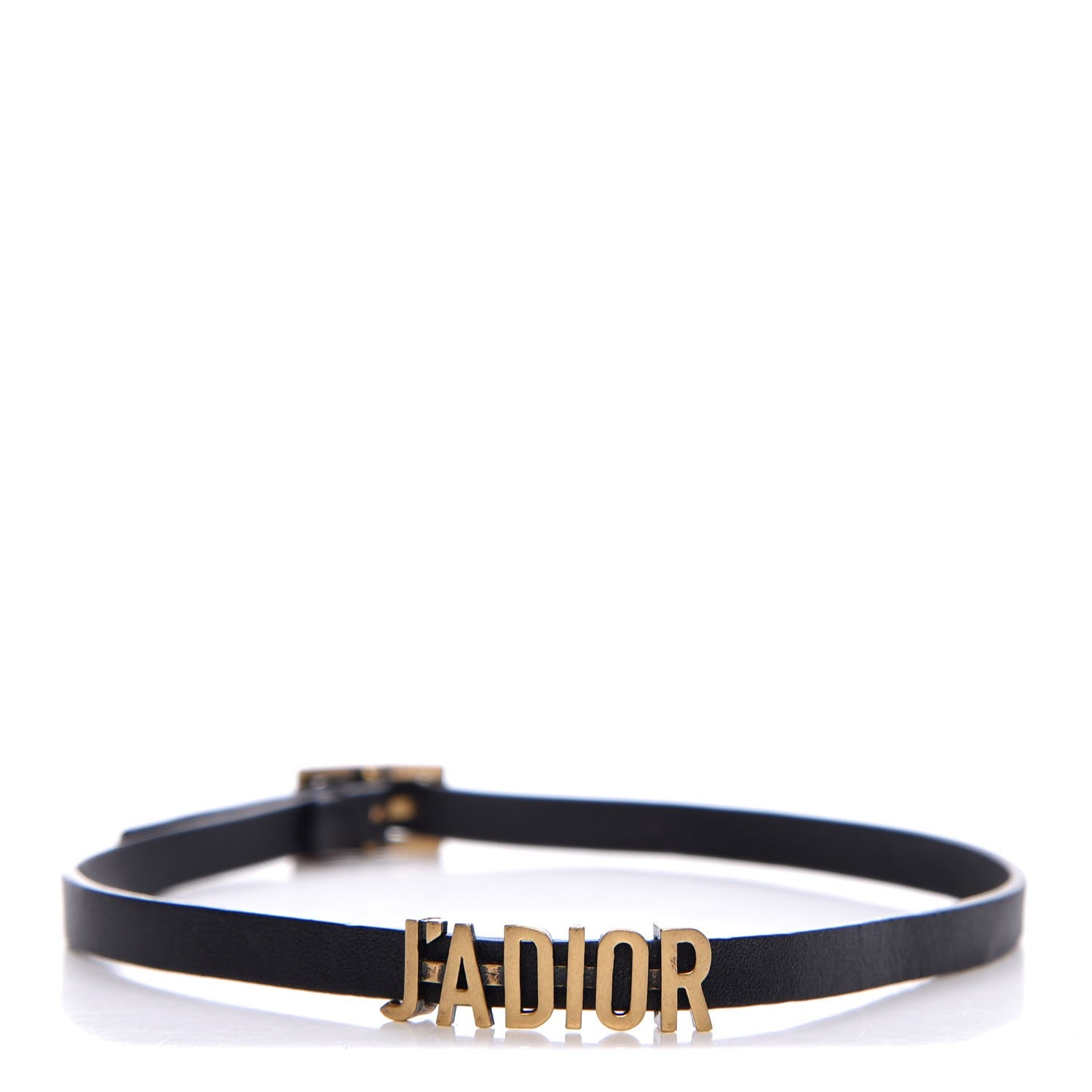 Christian Dior Calfskin J'Adior Logo Choker Necklace Black 1 of 8
