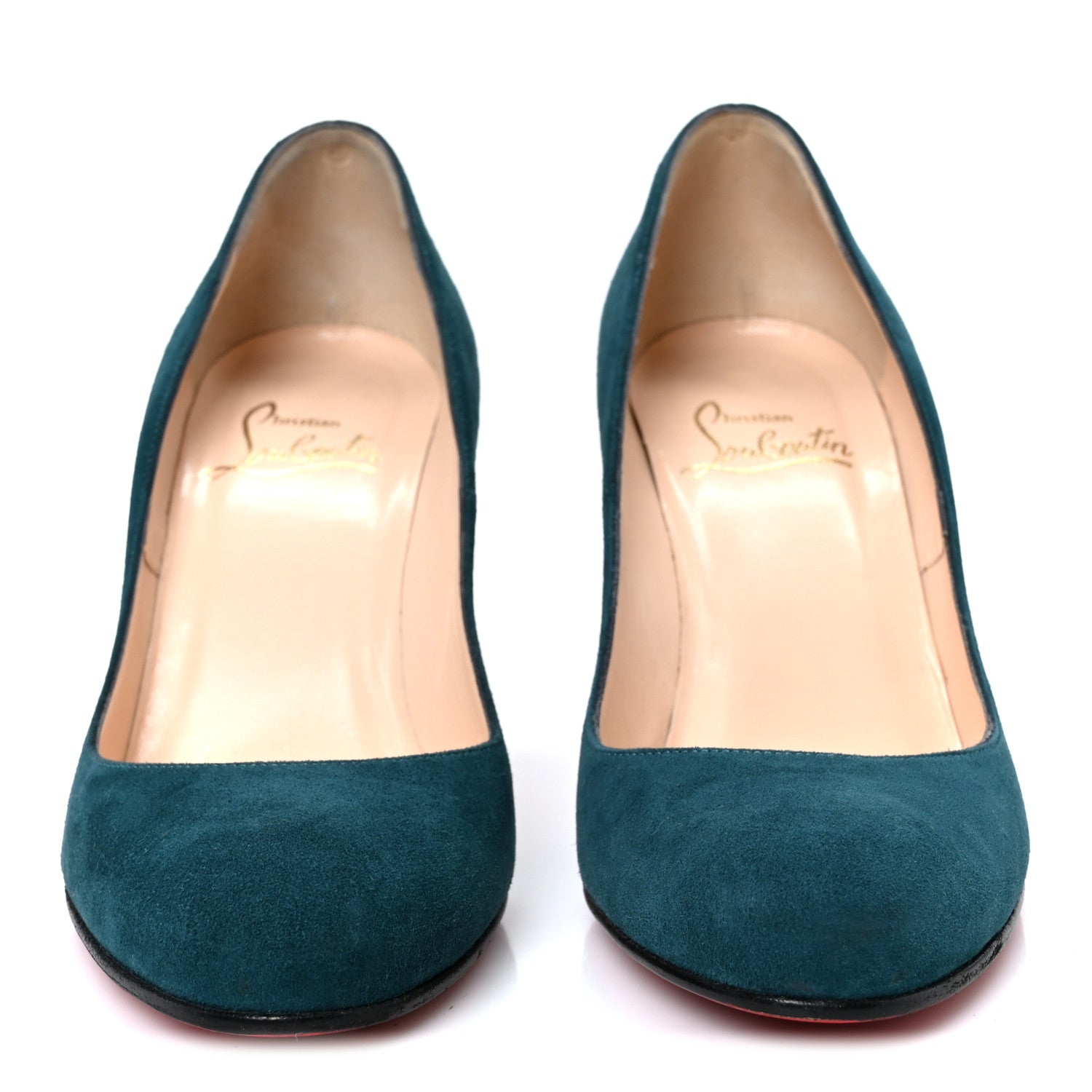 Christian Louboutin Suede Simple 85 Pumps 37 Green 3 of 8