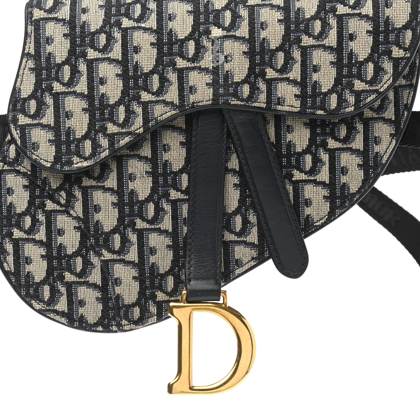 Oblique Saddle Belt Bag Blue