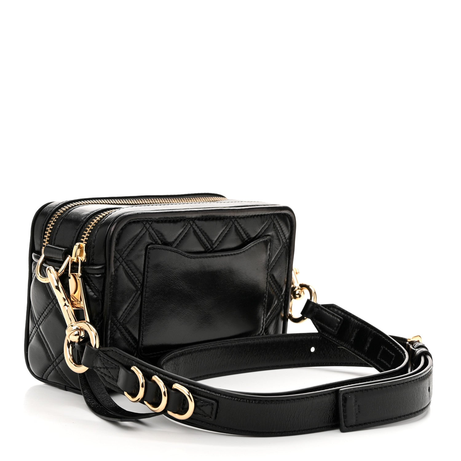 Marc Jacobs Natural Grain Calfskin Quilted The Softshot 21 Bag Black 3 of 11