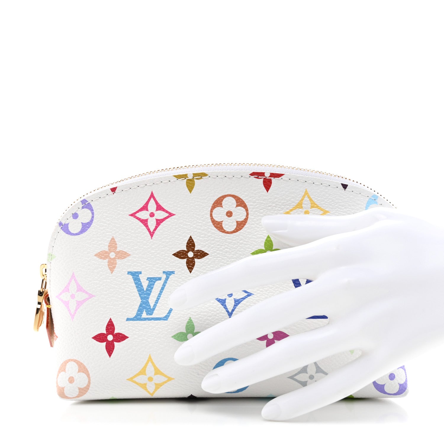 Louis Vuitton LV x TM Monogram Multicolor Cosmetic Pouch PM White 2 of 7