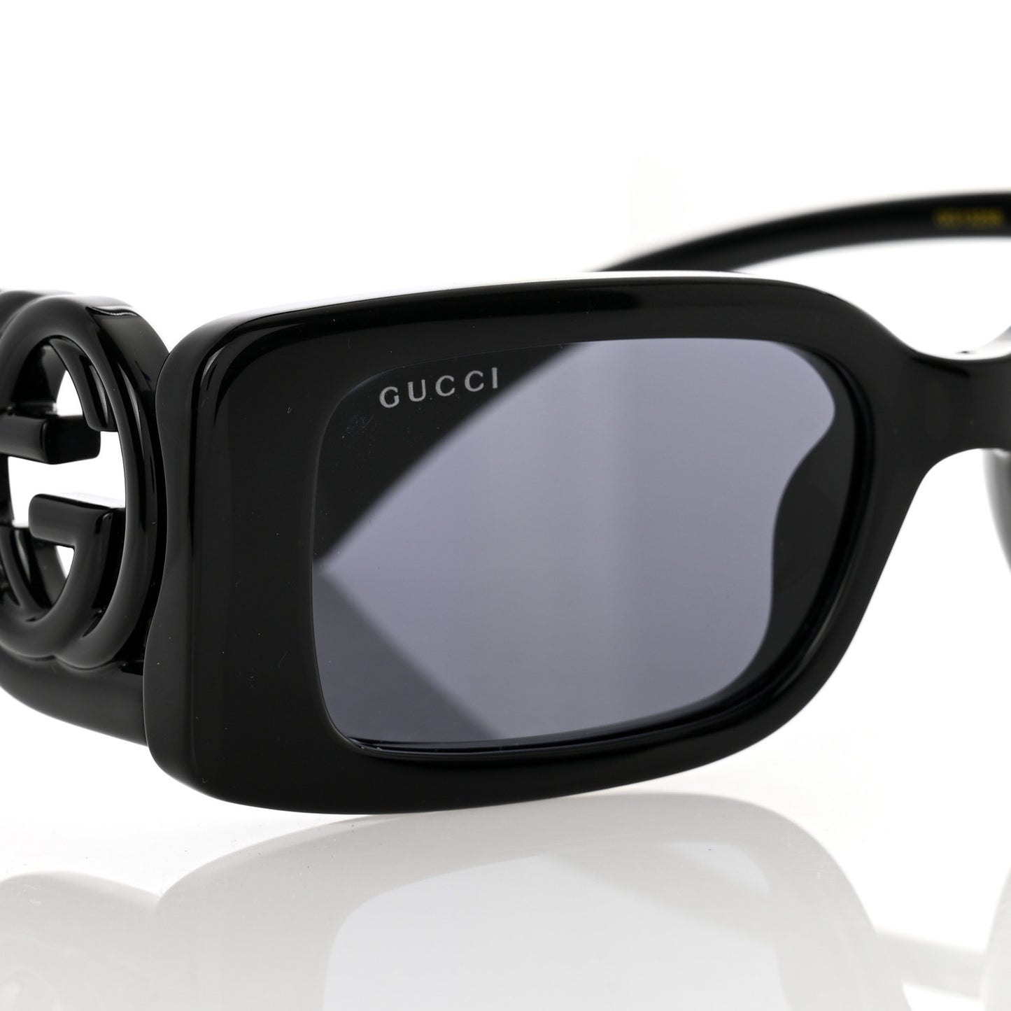 Acetate Chaise Rectangle Frame Sunglasses GG1325S Black