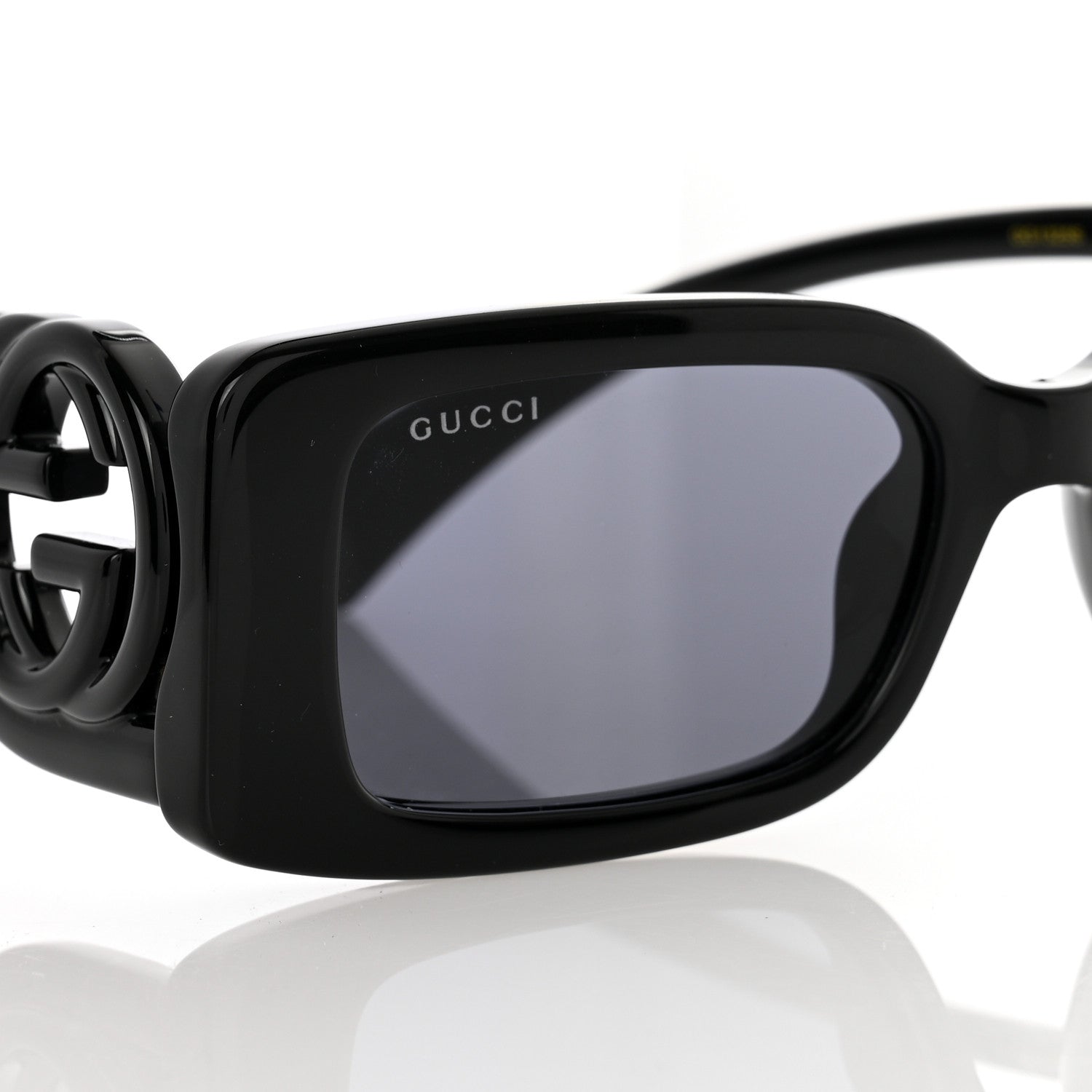 Gucci Acetate Chaise Rectangle Frame Sunglasses GG1325S Black 7 of 8