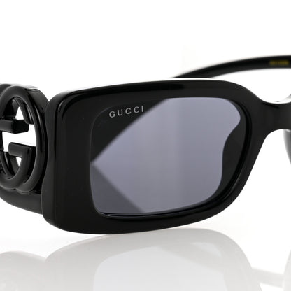 Gucci Acetate Chaise Rectangle Frame Sunglasses GG1325S Black 7 of 8