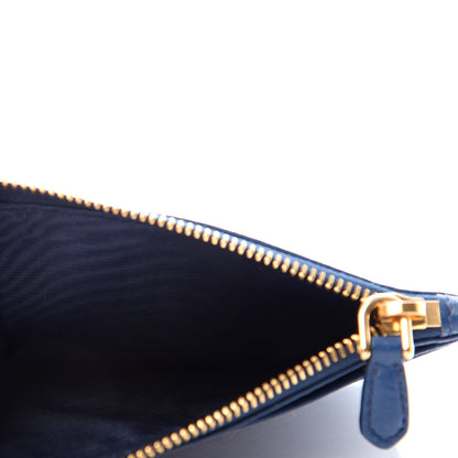 Prada Vitello Grain Zip Card Holder Bluette 5 of 5