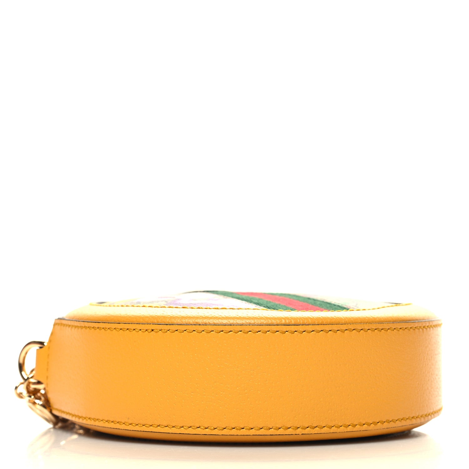 Gucci GG Supreme Monogram Flora Web Mini Ophidia Round Shoulder Bag Beige Multicolor Crop 4 of 11