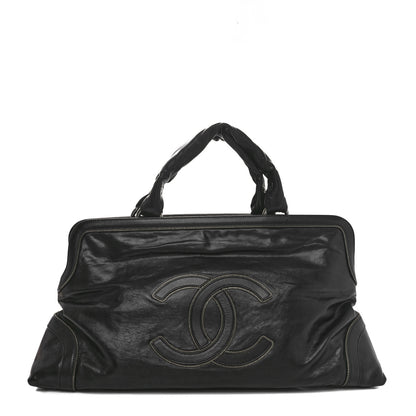 Chanel Lambskin East West Soho Shopper Black 1 of 10