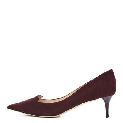 Jimmy Choo Suede Alia 60 Pumps 38.5 Bordeaux 1 of 8