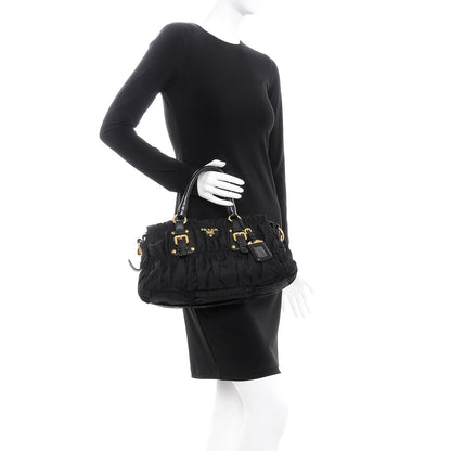 Prada Tessuto Nylon Gaufre Shopping Satchel Black 4 of 18