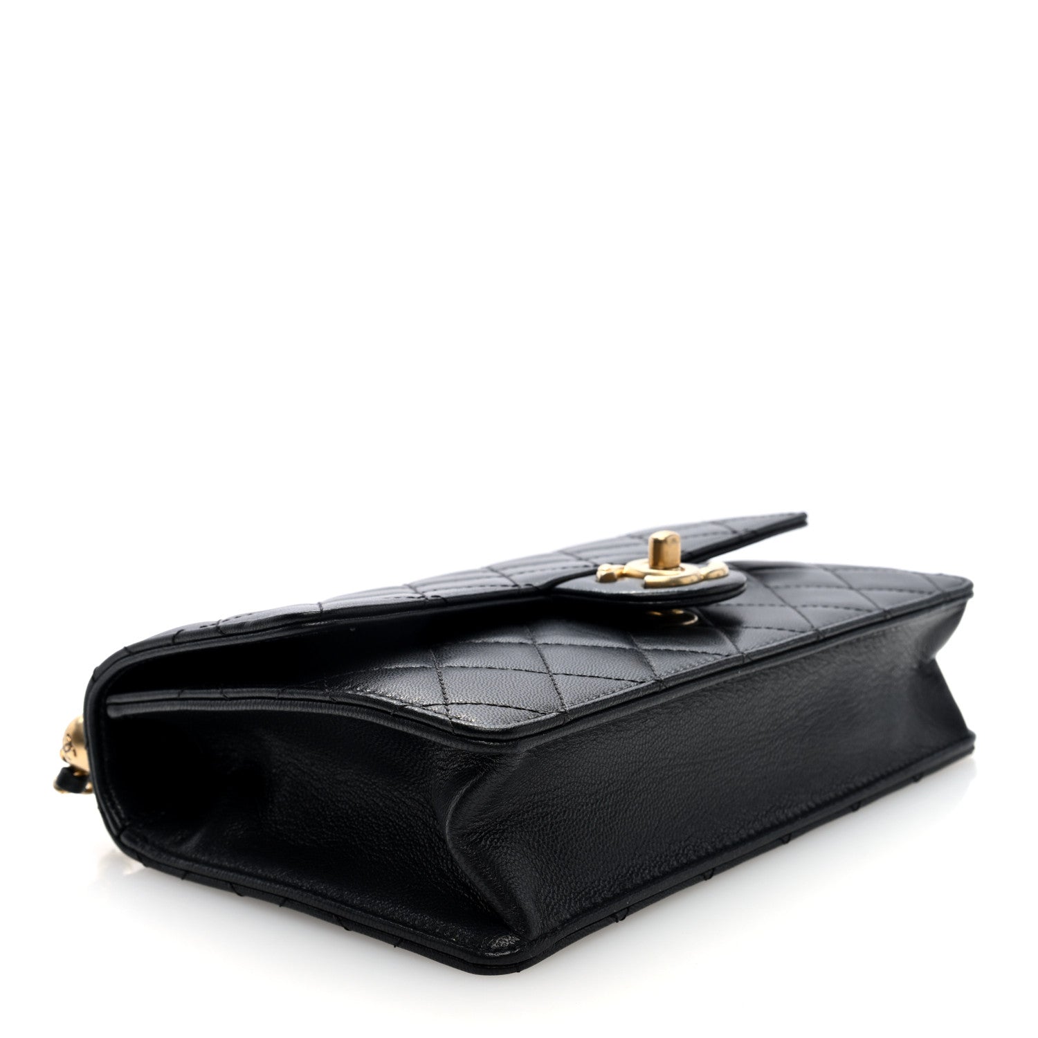 Chanel Goatskin Quilted Small Chic Pearls Flap Black 4 of 10
